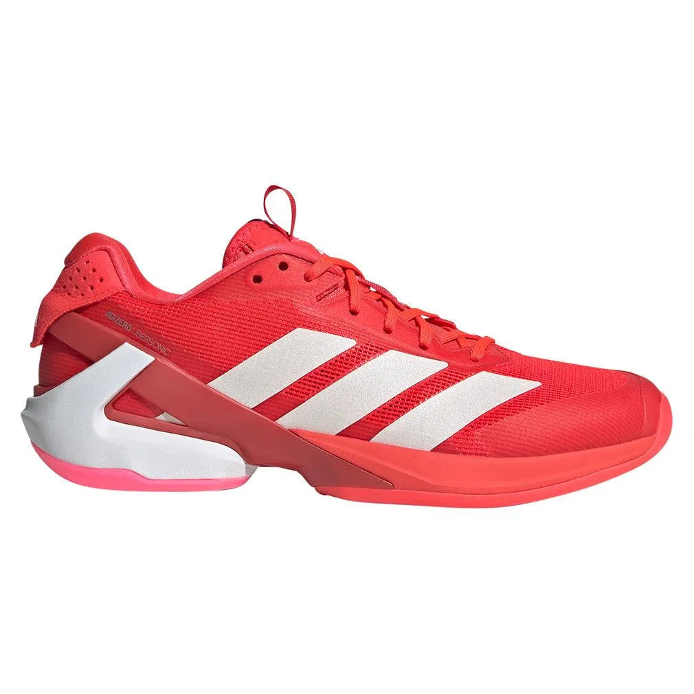 Women's Adizero Ubersonic 5 Tennis Shoes Lucid Red and Lucid Pink