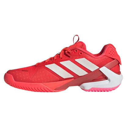 Women's Adizero Ubersonic 5 Tennis Shoes Lucid Red and Lucid Pink
