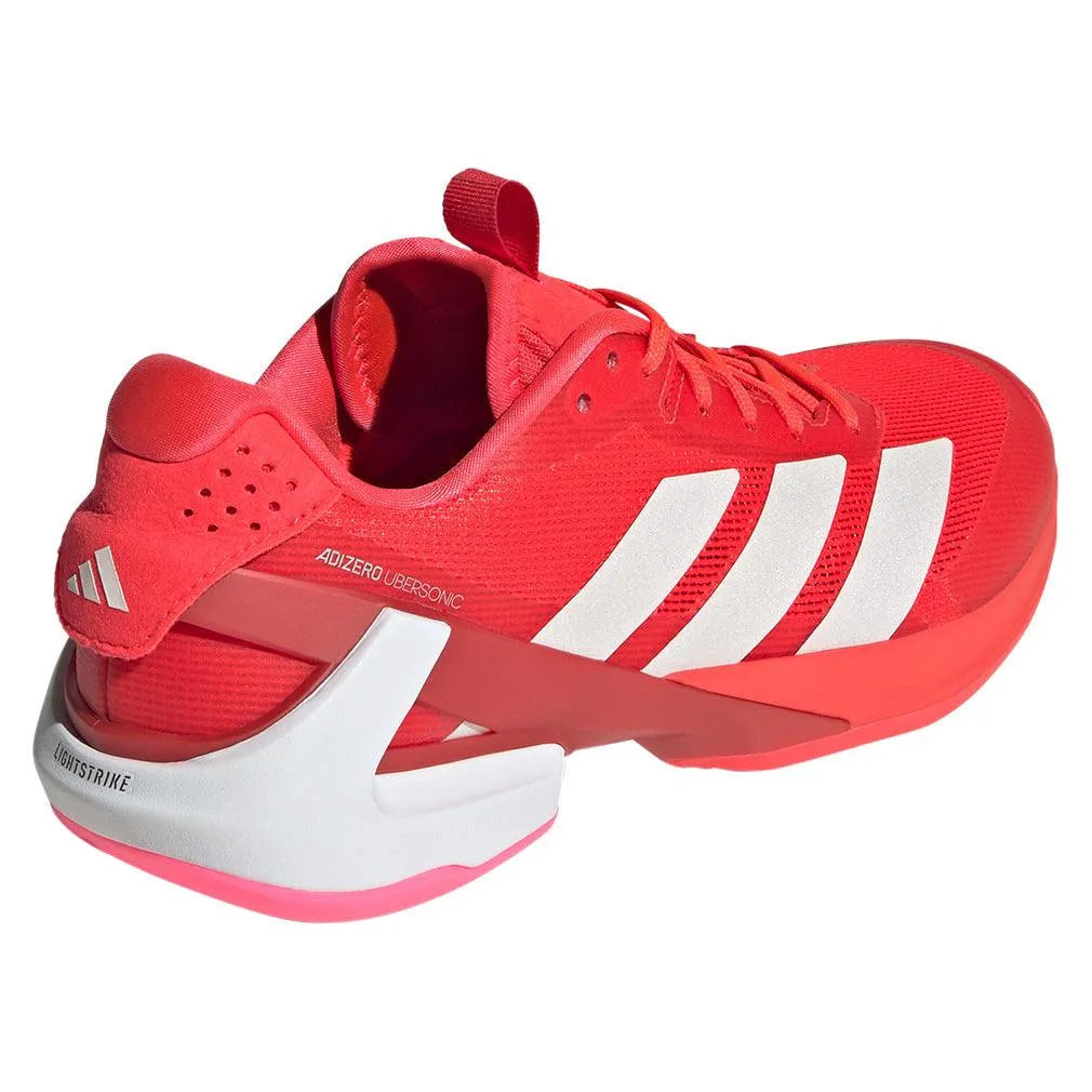 Women's Adizero Ubersonic 5 Tennis Shoes Lucid Red and Lucid Pink