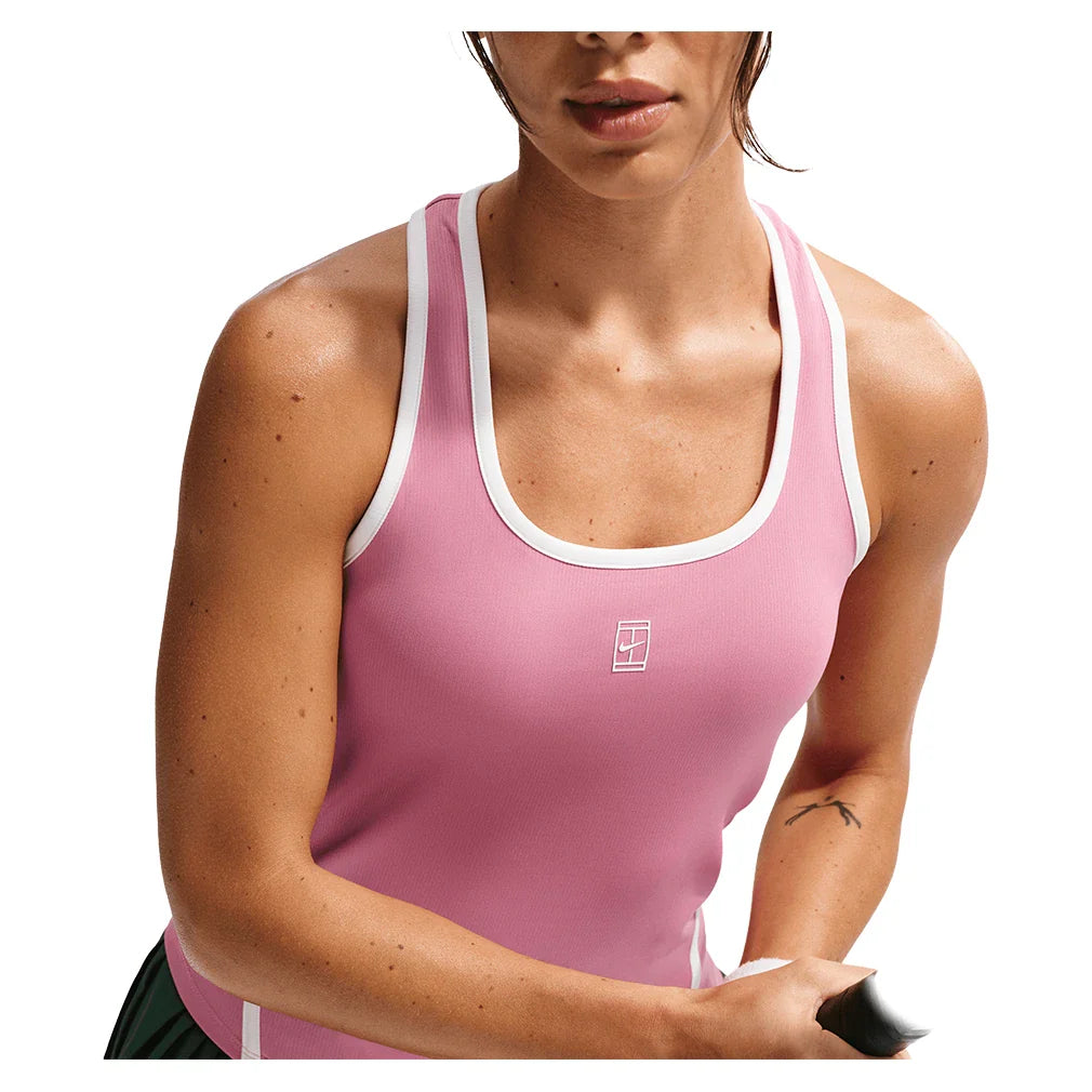 Women's Court Dri-FIT Advantage Novelty Tennis Tank Peony and White