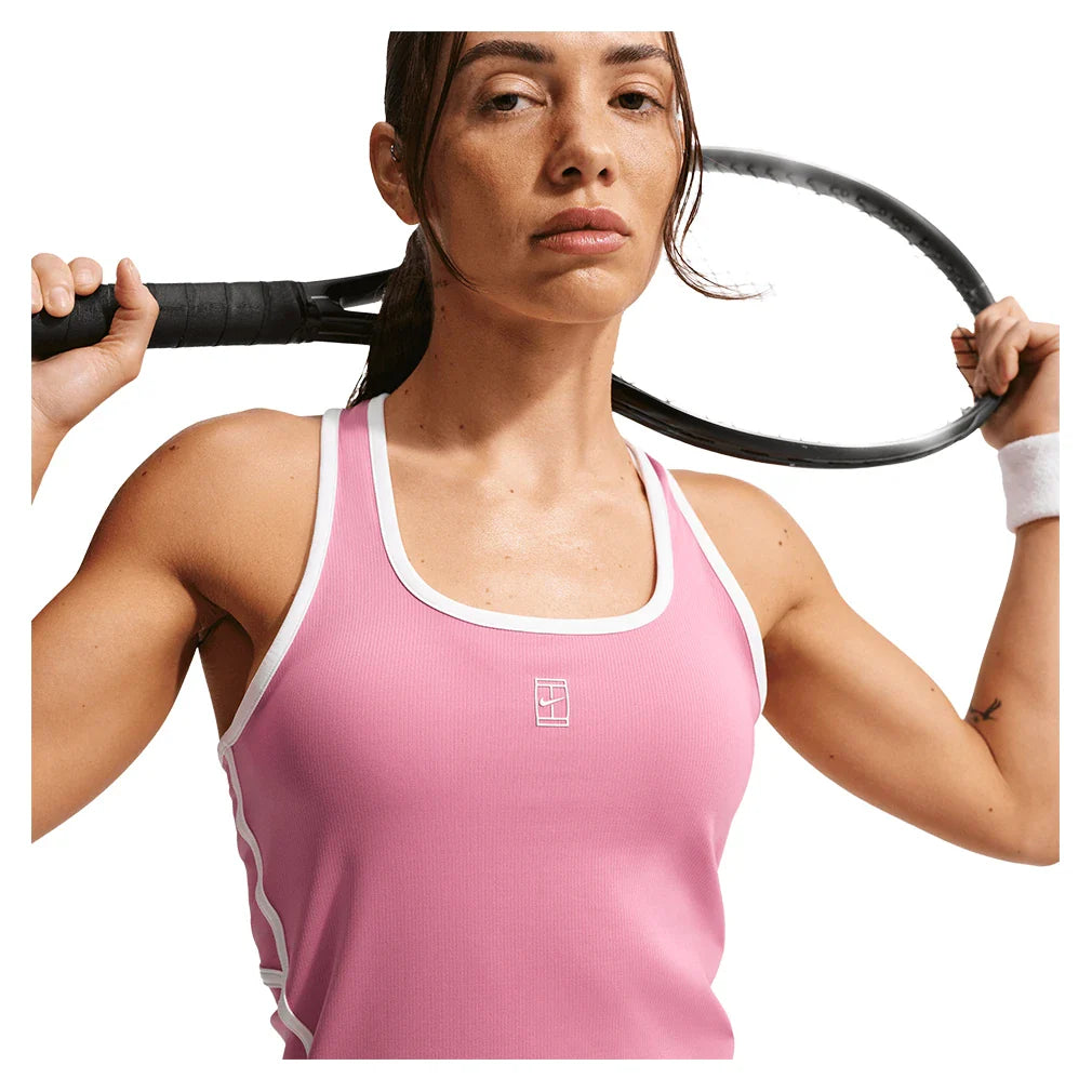 Women's Court Dri-FIT Advantage Novelty Tennis Tank Peony and White