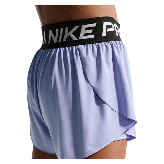 Girls' Pro Dri-FIT 2in1 Knit Training Short Light Thistle and Black