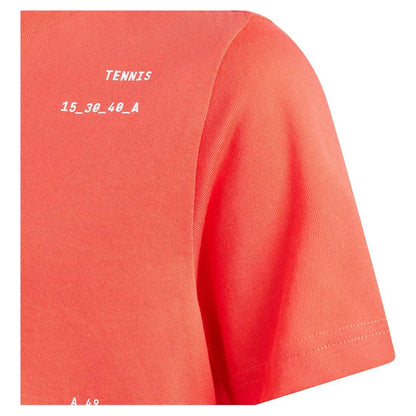 Boys' Graphic Tennis Top Semi Lucid Red