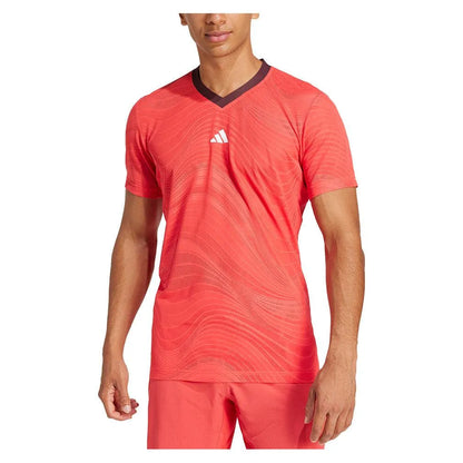 Men's Freelift Mesh Pro Tennis Top Semi Lucid Red