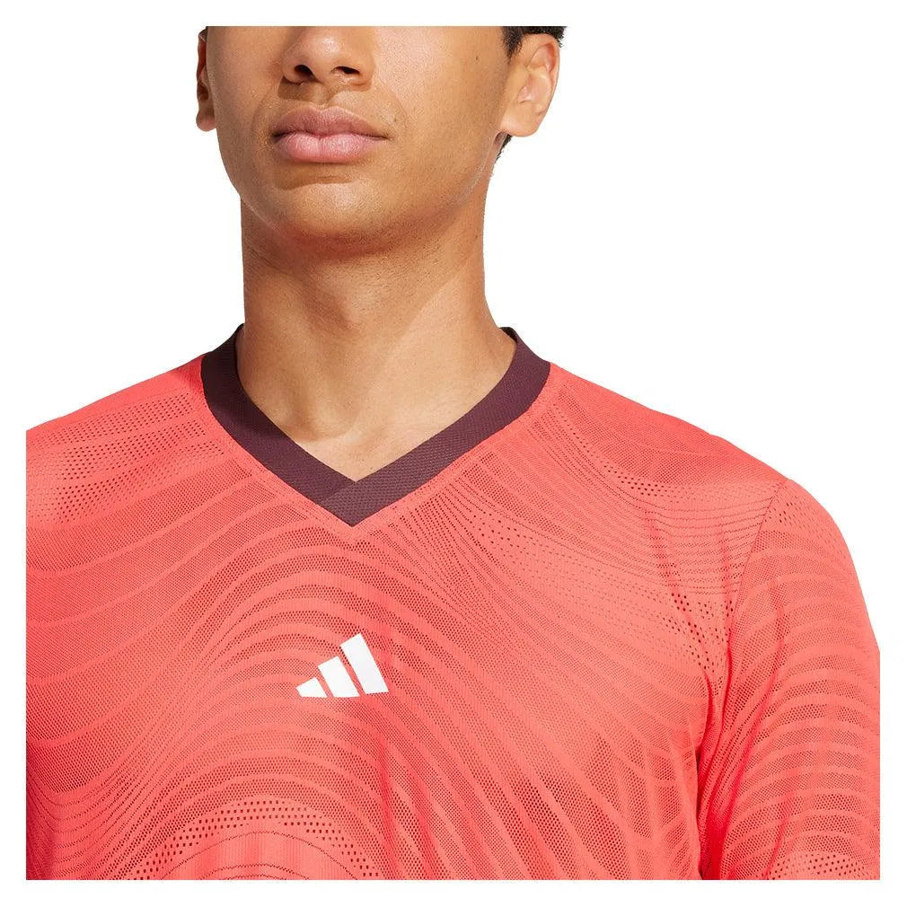 Men's Freelift Mesh Pro Tennis Top Semi Lucid Red
