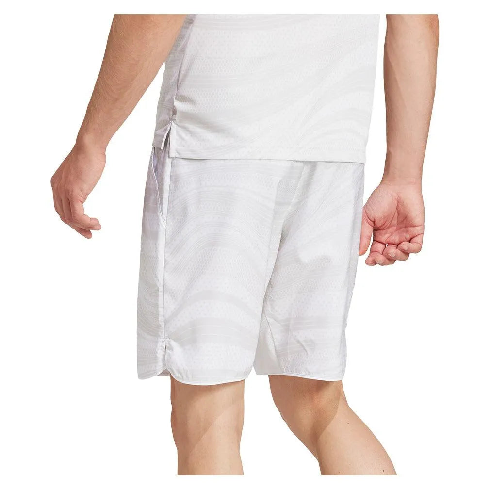 Men's Club Graphic 7in Tennis Short White