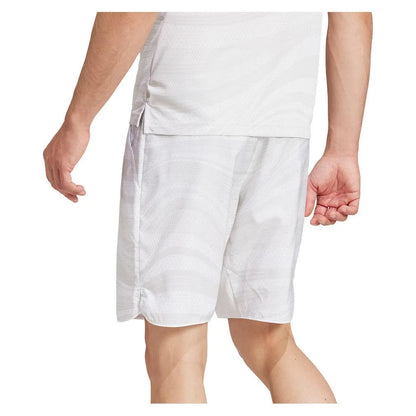 Men's Club Graphic 7in Tennis Short White