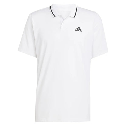 Men's Club Pique Tennis Polo White-Apparel-Adidas-JD8644-S25-1-Tennis Express