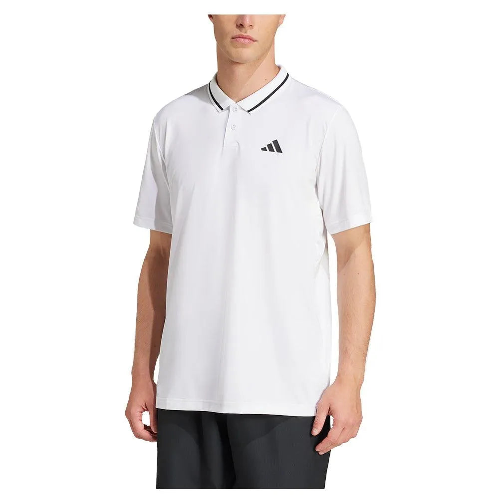 Men's Club Pique Tennis Polo White