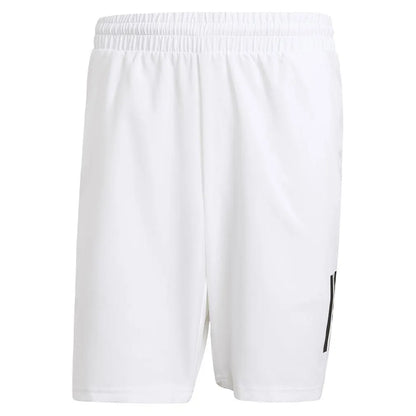 Men's Club 3 Stripe 9 inch Tennis Short White-Apparel-Adidas-JE0408-9-S25-1-Tennis Express