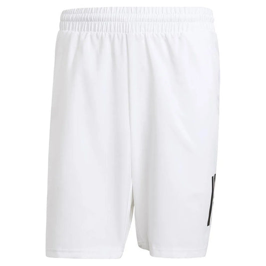 Men's Club 3 Stripe 7 inch Tennis Short White-Apparel-Adidas-JE0408-Tennis Express