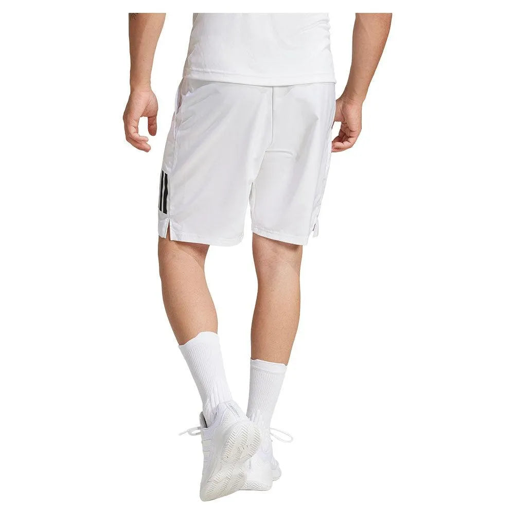 Men's Club 3 Stripe 7 inch Tennis Short White
