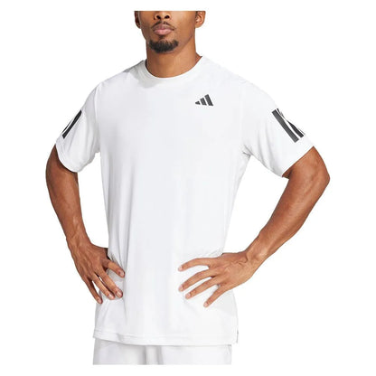 Men's Club 3 Stripe Tennis Top White