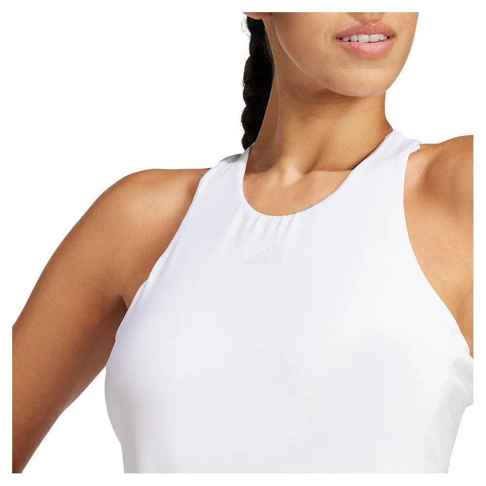Women's Climacool Mid Length Y Tennis Tank White