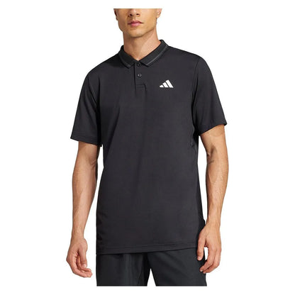 Men's Club Pique Tennis Polo Black