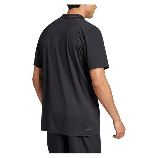 Men's Club Pique Tennis Polo Black