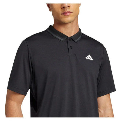 Men's Club Pique Tennis Polo Black