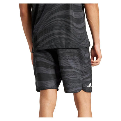 Men's Club Graphic 7 inch Tennis Shorts Carbon and Black