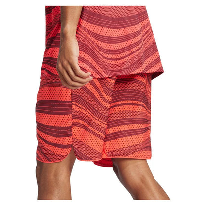 Men's Club Graphic 7 inch Tennis Short Semi Lucid Red and Shadow Red