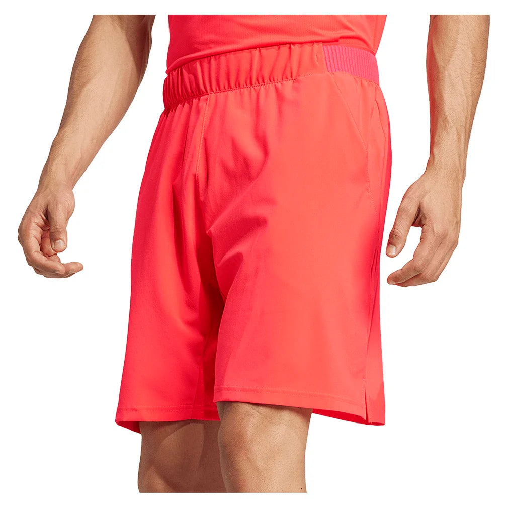 Men's Club Stretch Woven 7 inch Tennis Shorts Semi Lucid Red