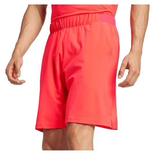 Men's Club Stretch Woven 7 inch Tennis Shorts Semi Lucid Red