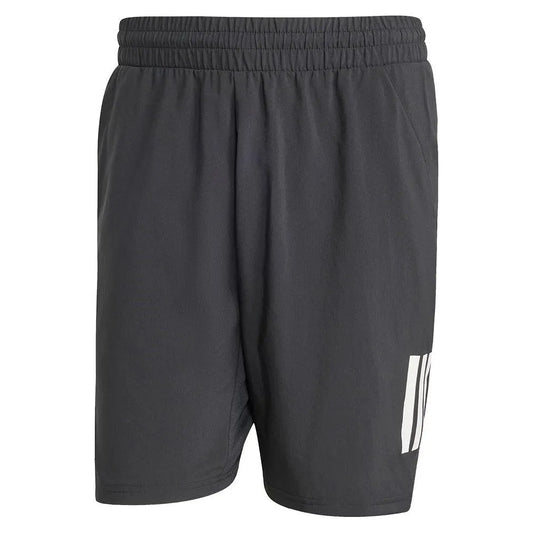 Men's Club 3 Stripe 7 inch Tennis Short Black-Apparel-Adidas-JG3589-S25-1-Tennis Express