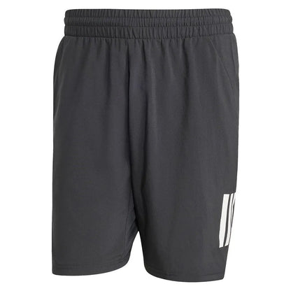 Men's Club 3 Stripe 9 inch Tennis Short Black-Apparel-Adidas-JG3589-S25-1_9f3c7b51-39de-4af3-9c53-c879f2f98d7b-Tennis Express