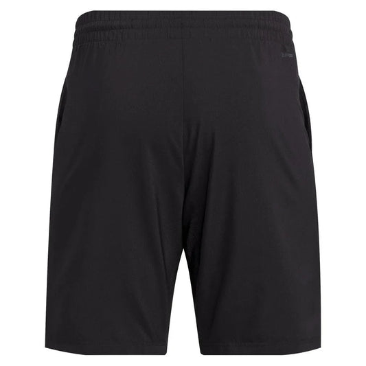 Men's Club 3 Stripe 7 inch Tennis Short Black