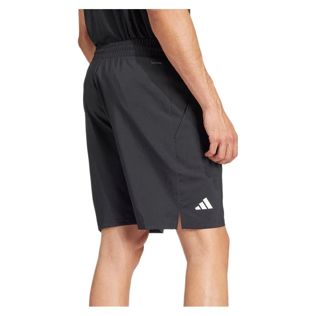 Men's Club 3 Stripe 9 inch Tennis Short Black