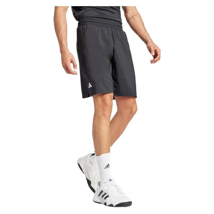 Men's Club 3 Stripe 9 inch Tennis Short Black
