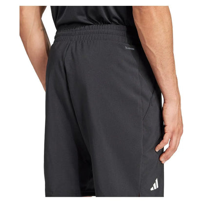 Men's Club 3 Stripe 7 inch Tennis Short Black