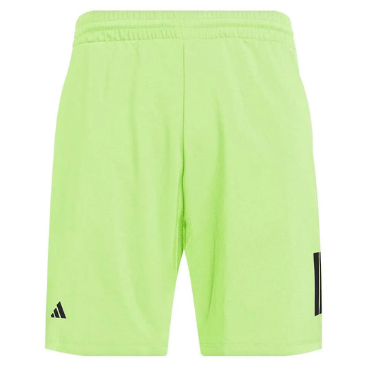 Men's Club 3 Stripe 7 inch Tennis Shorts Lucid Lemon-Apparel-Adidas-JG3590-S25-1_ef48e07a-dde4-4205-a42d-4d1d51088b10-Tennis Express