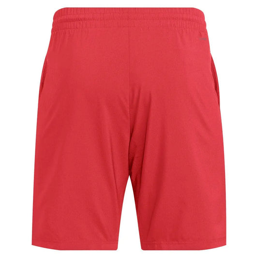 Men's Club 3 Stripe 9 inch Tennis Shorts Semi Lucid Red
