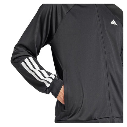 Men's 3 Stripe Knit Tennis Jacket Black