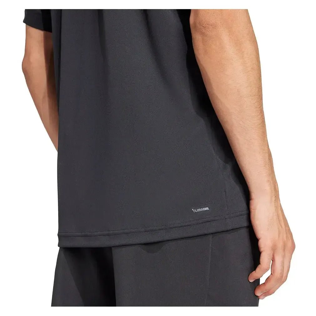 Men's Club Henley Tennis Polo Black