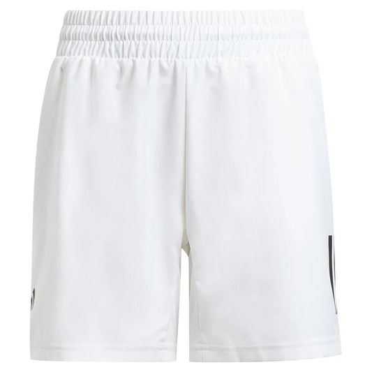 Boys' Club 3 Stripe Tennis Short White-Apparel-Adidas-JI9253-1-Tennis Express