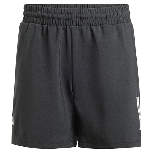 Boys' Club 3 Stripe Tennis Short Black-Apparel-Adidas-JI9254-1-Tennis Express