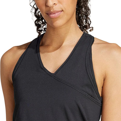 Women's Club V-Neck Tennis Tank Black