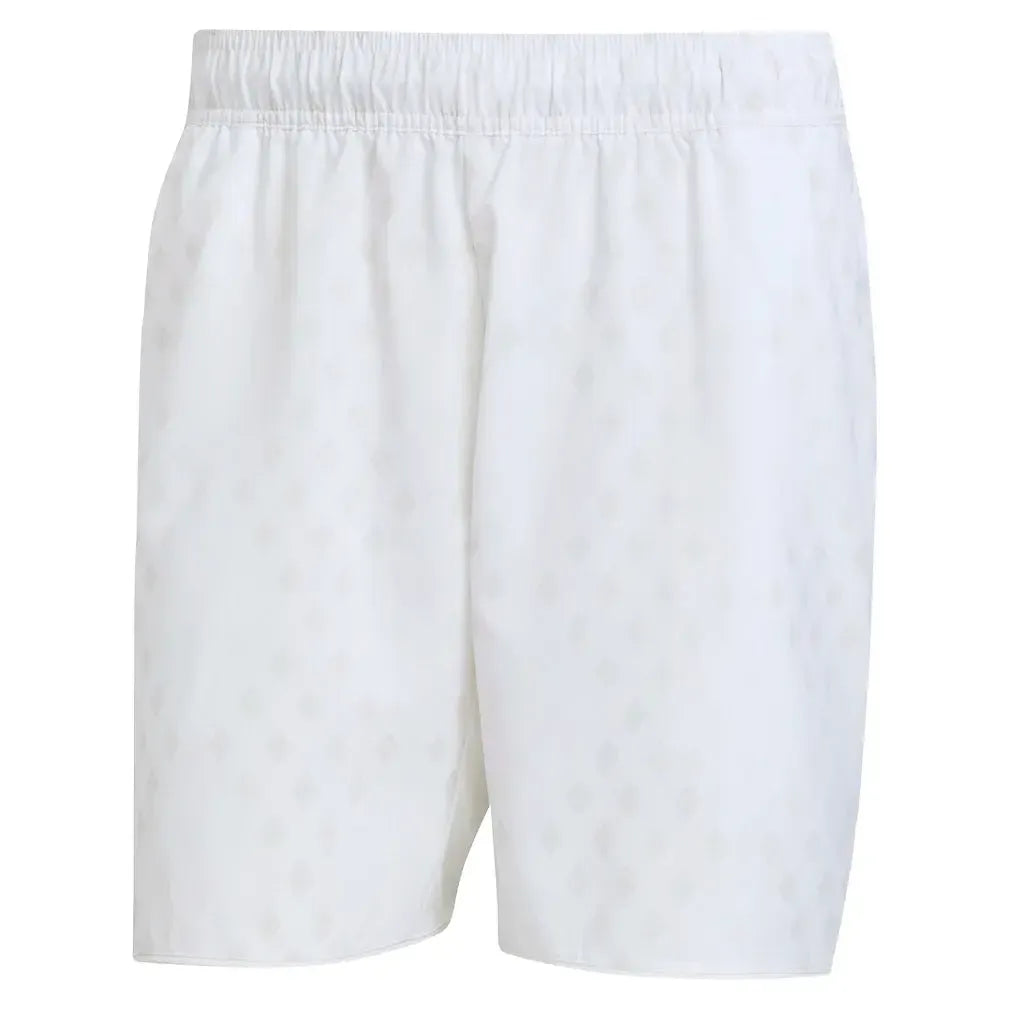 Men's Club Graphic 9 Inch Tennis Short White and Dash Grey-Apparel-Adidas-JM1200_1-Tennis Express
