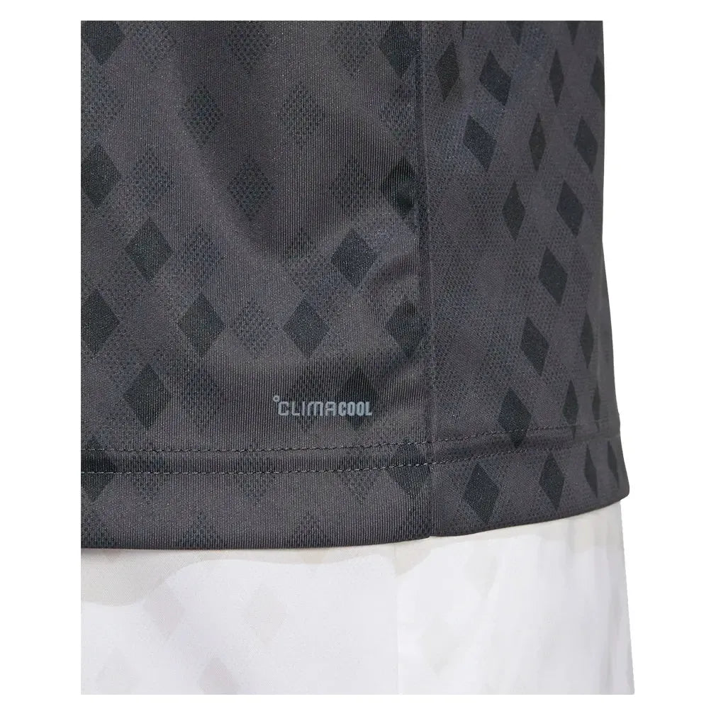 Men's Club Graphic Tennis Polo Carbon and Black