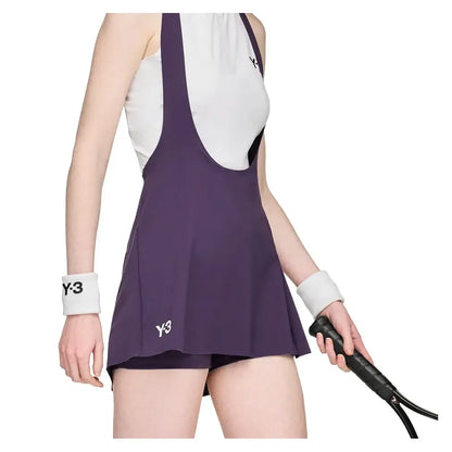 Women's Y-3 Tennis Bib Skort Aurora Plum