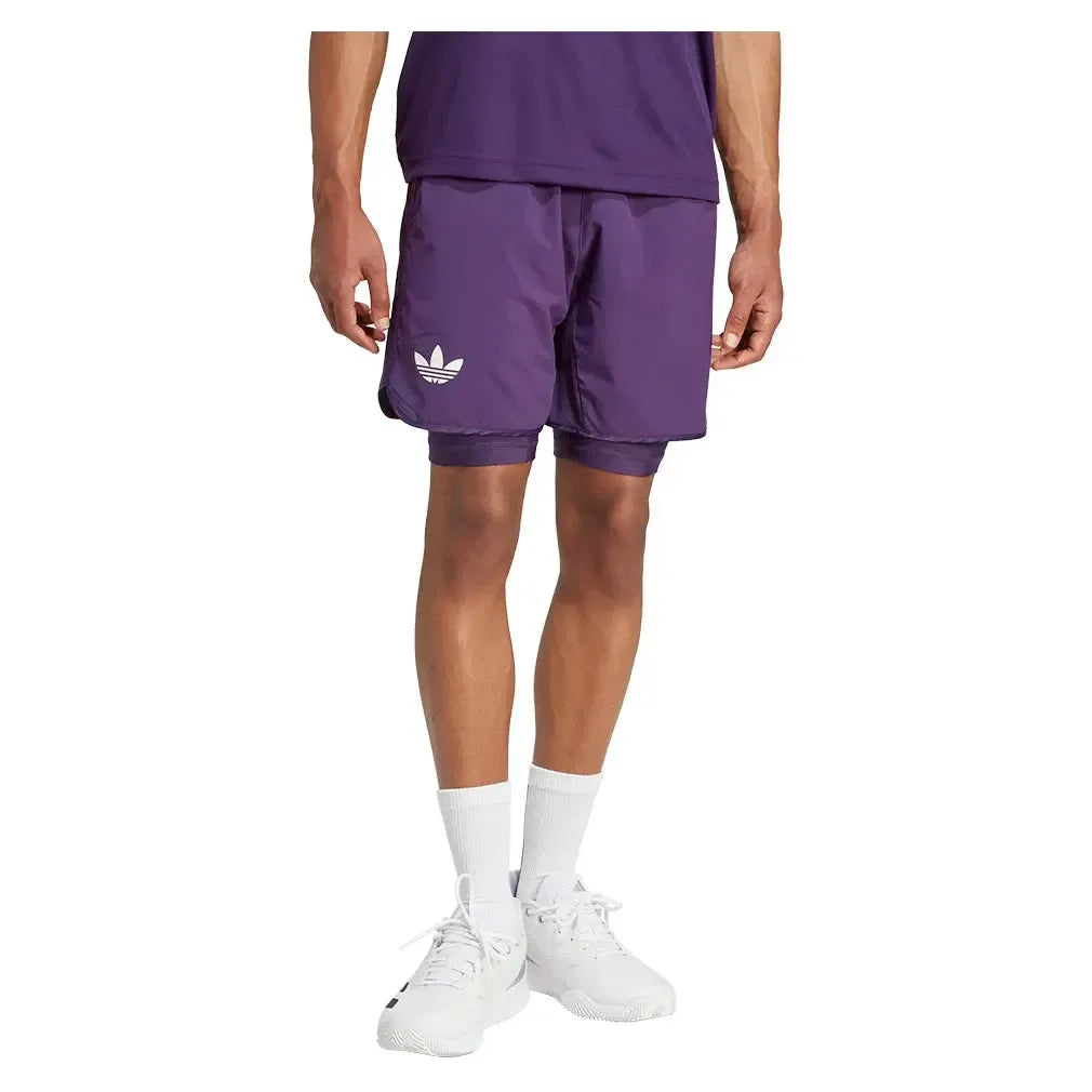 Men's 7 Inch Tennis Shorts and Tight Set Aurora Plum
