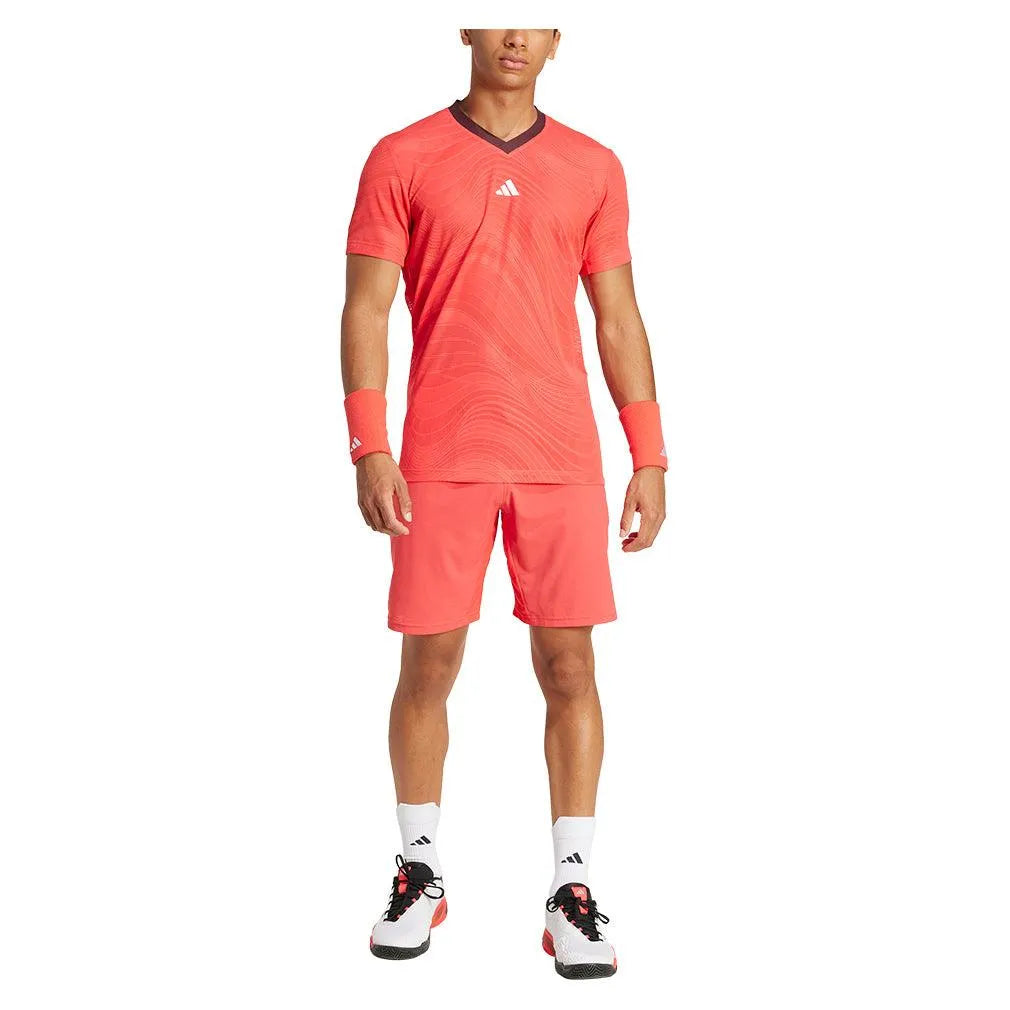 Men's Ergo 9 inch Tennis Short Semi Lucid Red
