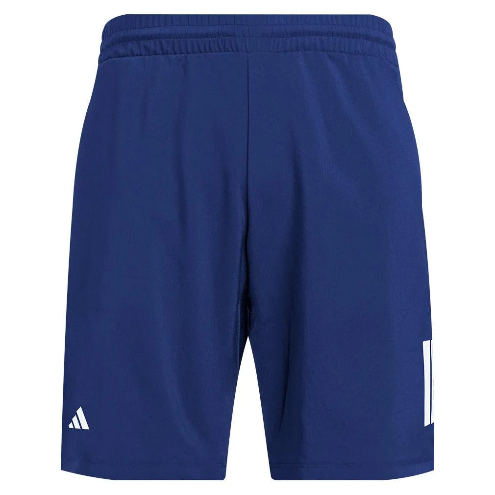 Men's Club 3 Stripe 7 inch Tennis Short Dark Blue-Apparel-Adidas-JN5731-S25-1-1-[Sku]-Tennis Express