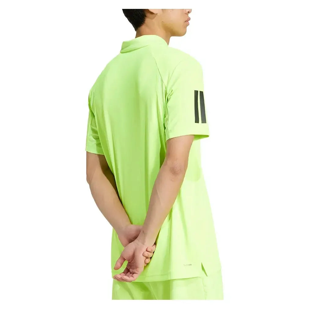 Men's Club 3 Stripe Tennis Polo Lucid Lemon