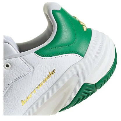 Men's Barricade 13 Leather Tennis Shoes Gold Metallic and Footwear White