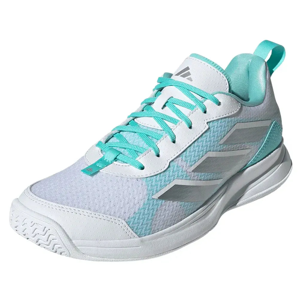 Women's AvaFlash Tennis Shoes Footwear White and Flash Aqua-Footwear-Adidas-JP9742_0-Tennis Express