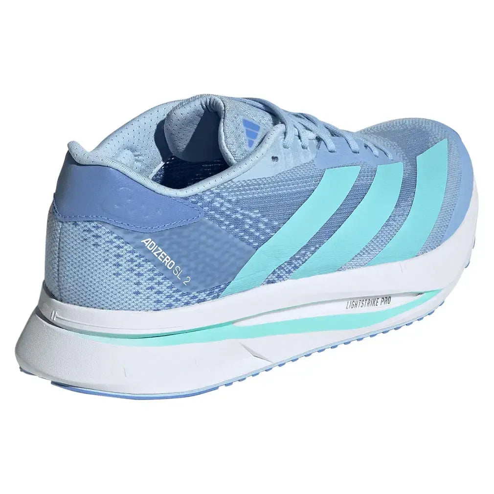 Women's Adizero SL2 Running Shoes Glow Blue and Flash Aqua