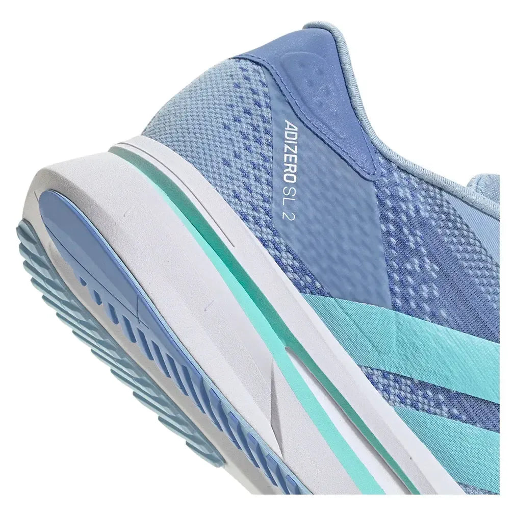 Women's Adizero SL2 Running Shoes Glow Blue and Flash Aqua