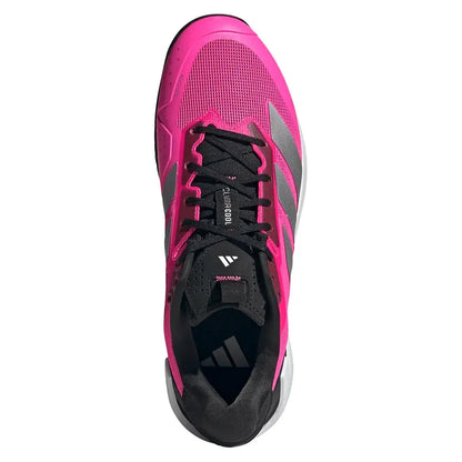 Men's adizero Ubersonic 5 Tennis Shoes Lucid Pink and Silver Metallic